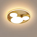 GobekUsa 34W LED Mickey Mouse Ceiling Light for Children's Bedroom and Living Room