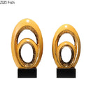 GobekUsa Gold Abstract Art Sculpture Desk Ornaments Minimalism Aesthetics Decor