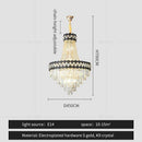 GobekUsa Crystal Chandelier Spiral Staircase Hall Lamp Duplex Living Room Hardware Texture