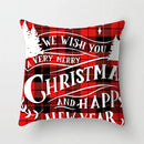 GobekUsa Christmas Cushion Cover 45x45cm Xmas Pillowcase for Sofa - Happy New Year 2023