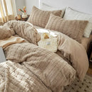 GobekUsa Cozy Rabbit Velvet Queen Bedding Set for Autumn/Winter