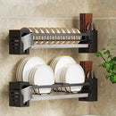 GobekUsa Kitchen Wall Organizer Rack Utensil Drainer Storage Holder Shelves