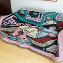 GobekUsa Guitar Boy Throw Blanket - Boho Leisure Decor for Living Room or Camping