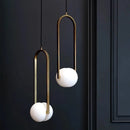 GobekUsa Golden Chandelier LED Pendant Lights Iron Glass Decorative Lighting
