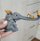 GobekUsa Elephant Bird Rabbit Figurines Resin Fairy Garden Ornaments Tabletop Decoration