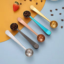 GobekUsa 2-in-1 Stainless Steel Coffee Spoon & Sealing Clip - Gold Kitchen Accessory