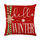 GobekUsa Christmas Santa Claus Linen Pillowcase - Sofa Cushion Cover, Decorative Living Room Pillow Cover