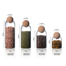 GobekUsa Glass Bottle Dispenser Set: Jars, Shampoo, Olive Oil, Makeup Jar