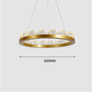 GobekUsa Crystal LED Pendant Lights: Modern Gold Black Industrial Lamp