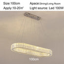 GobekUsa Crystal Oval LED Chandelier: Luxury Lighting Fixture for Living Room - Modern Design