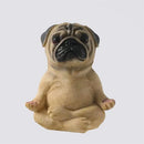 GobekUsa Bulldog Resin Statue Yoga Sculpture Miniature Figurine Home Garden Decor