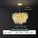 GobekUsa Golden Dendrite Crystal LED Ceiling Chandelier - Luxe Living Room Lighting