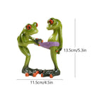 GobekUsa Funny Frog Couple Resin Decor | Wedding Gift | Valentine's Day Ornament