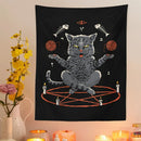 GobekUsa Cat Coven Tapestry Wall Hanging - Cool Black Witchcraft Decor for Living Room and Bedroom