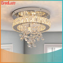 GobekUsa Crystal LED Ceiling Chandelier for Luxury Living Room Decor