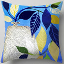 GobekUsa Blue Flower Leaves Pattern Pillowcase - Nordic Style Living Room Cushion Cover