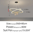 GobekUsa Circle Ring Pendant Light Chandelier Modern Living Room Bedroom Lamps Ceiling Luminaire
