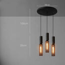 GobekUsa Industrial Cement Metal Pendant Light for Home & Dining, LED Hanging Lamp