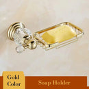 GobekUsa Crystal Bathroom Towel Rack: European Style Hardware Bath Organizer