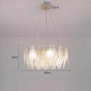 Feather Glass Gold Pendant Light