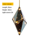 GobekUsa Diamond Glass LED Pendant Lights for Bar Restaurant Home Chandelier