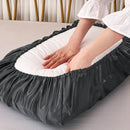 GobekUsa Imitation Silk Elastic Band Pillowcase Queen King Size Smooth Satin Luxury Bedding