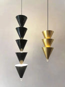 GobekUsa Cream Bedroom Chandelier: Minimalist Cone Design, Long Line Branches