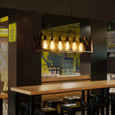GobekUsa Industrial Chandelier Retro Loft Bar Restaurant Pendant Lamp Ceiling Lamp