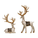 GobekUsa Deer Figurine Set | Resin Elk Reindeer Sculpture for Christmas Decoration