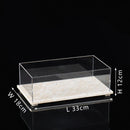 Acrylic Display Case on Travertine Base by GobekUsa for Collectibles, Figurines, Desserts