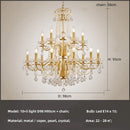 GobekUsa Crystal Pendant Chandelier Foyer Light Luxury Candle Design Led Lamparas