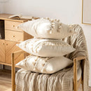 GobekUsa Ivory Pompom Tassel Pillow Cover 45x45cm/30x50cm Home Decor Sofa Seasonable