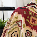 GobekUsa Geo Ethnic Throw Blanket - Double-Sided Boho Sofa Cover & Travel Carpet