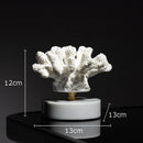 GobekUsa Coral Resin Statue Desk Decoration Modern Home Decor Ornaments