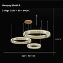 GobekUsa Gold Crystal Chandelier: Modern Luxury Round Square Pendant Light for Living Room