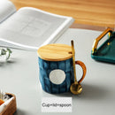 GobekUsa Japanese Style Ceramic Mug with Spoon and Lid