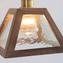 GobekUsa LED Glass & Wood Pendant Light for Aisle, Coffee Living Room - Japanese Style