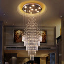 GobekUsa Crystal Chandelier for Staircase & Living Room - Modern LED Lighting Solution