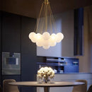 GobekUsa Glass Ball LED Chandelier Pendant - Modern Hanging Light Fixture for Dining Room