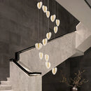 GobekUsa Love Chandelier: Luxury Crystal Gold Lighting for Staircase & Living Room