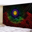 GobekUsa Black & White Stars Mandala Tapestry - Home Decor