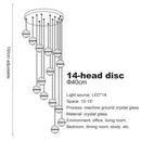 GobekUsa Crystal Ceiling Chandelier for Staircase & Hallway, Elegant Long Cable Pendant Light