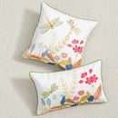 GobekUsa Daisy Floral Embroidery Cushion Cover, Soft Cozy for Living Room Sofa