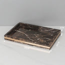GobekUsa Emperador Dark Marble Bathroom Set: Toothbrush Holder, Soap Dispenser, Luxury Accessories