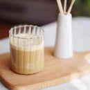 GobekUsa Glass Ripple Cup - Heat Resistant Nordic Design for Water, Juice, Milk, Whiskey