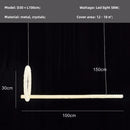 GobekUsa Crystals Pendant Lights: Modern Dimmable Chandelier for Luxury Living Room, Dining, Bedroom