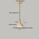 GobekUsa LED Pendant Lamp White Glass Ball Yellow Travertine Hanging Light