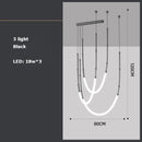 GobekUsa Art Deco Gold Black LED Designer Pendant Light for Dinning Room