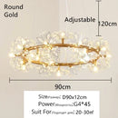 GobekUsa Crystal Bionic Petals Chandelier for Living Dining Bedroom Hall Hotel Decor