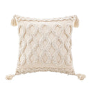 GobekUsa Geometric Tufted Cushion Cover Beige Patchwork Pillow Covers Wabi-sabi Style